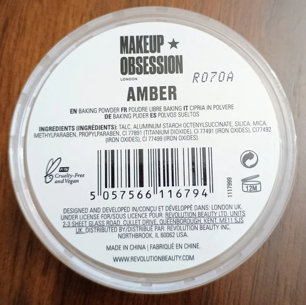 Makeup Obsession Pure Bake Baking Powder, Amber